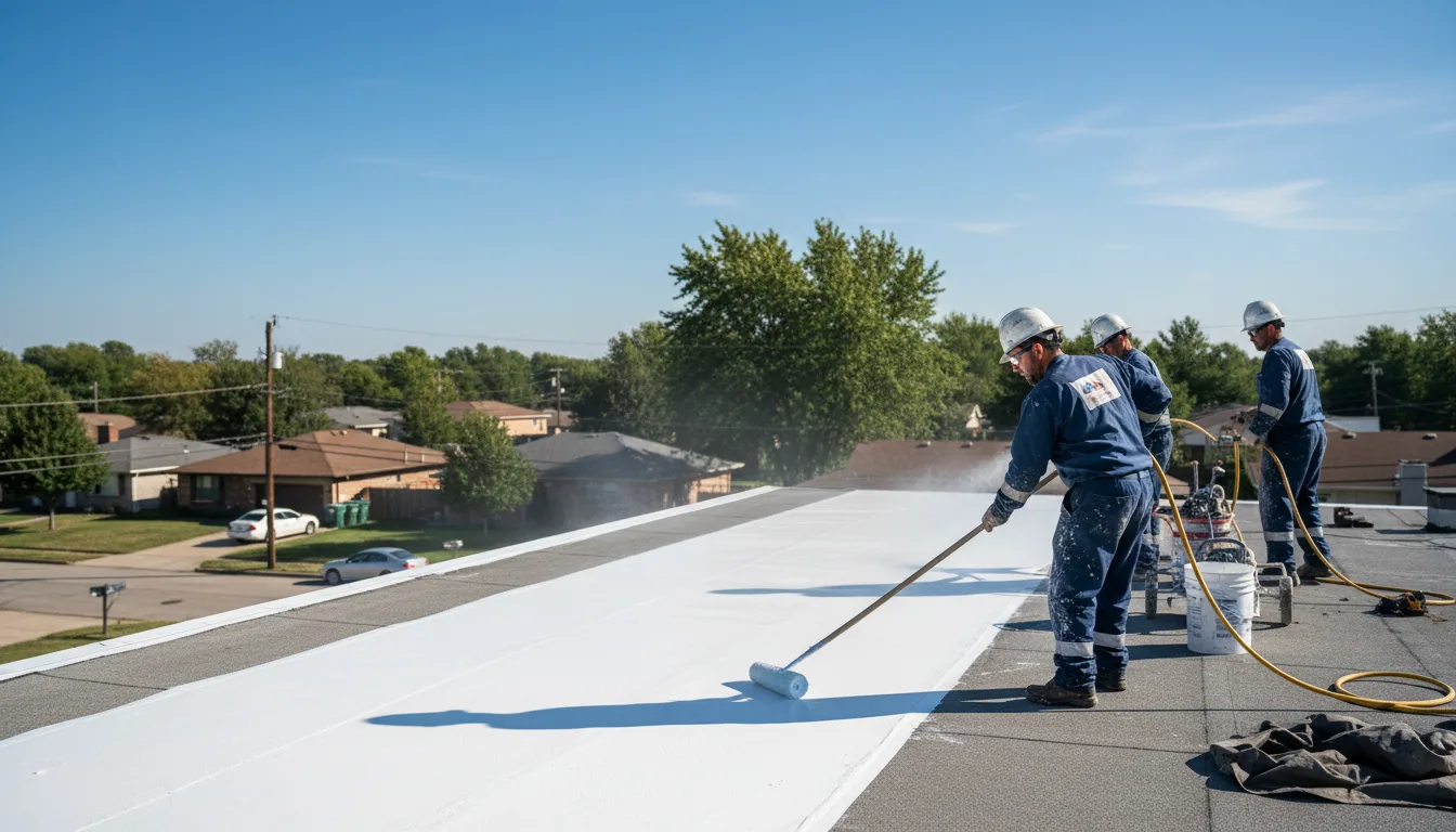 Commercial roof coating in Bell City, LA near me